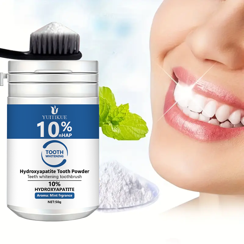 Teeth Whitening Session - YUTIKUE 10% nHAP歯磨き粉 50g - ハイドロキシアパタイトによる歯のホワイトニング、ディープクリーニング＆フレッシュブレス、7日間で明るい笑顔へ