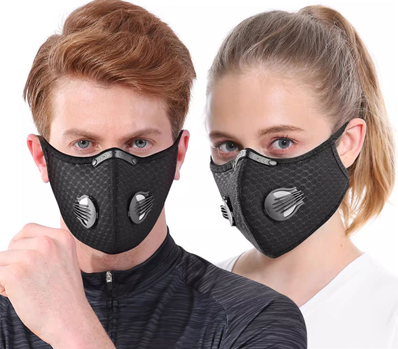 Teeth Whitening Mask - サイクリングマスク スポーツ 洗える 再利用可能 フィルター付き 防塵マスク