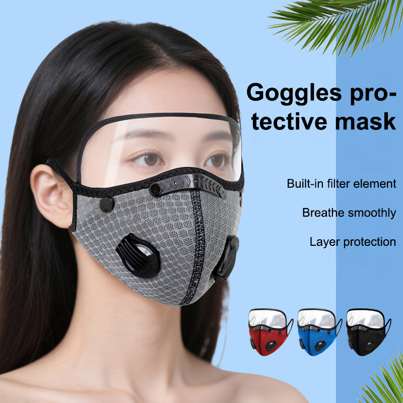 Teeth Whitening Mask - 新しいサイクリングフェイスマスクフィルターゴーグル付き防塵マスクスポーツ洗える再利用可能なフェイスマスク男性用バンダナ活性炭フィルター