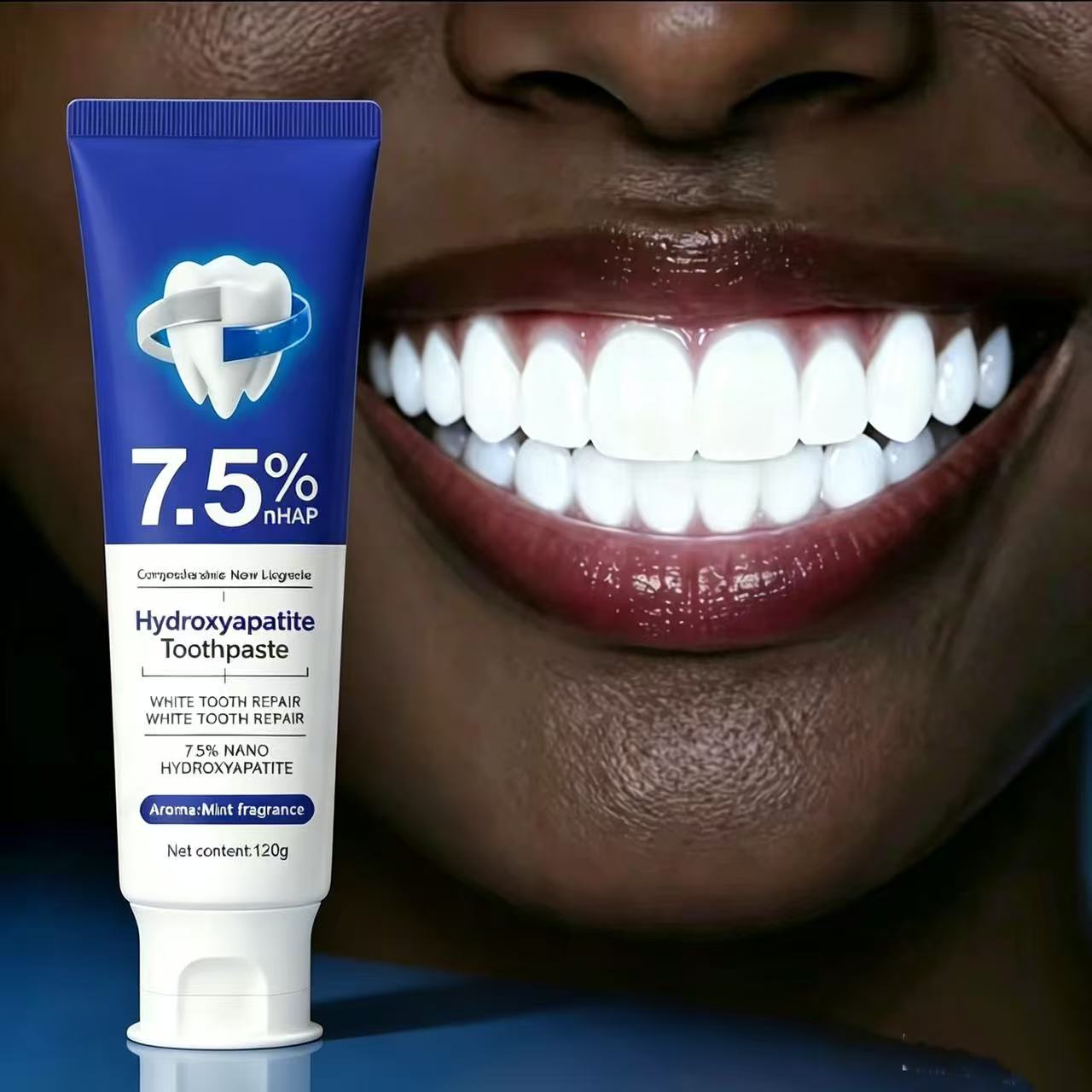 Teeth Whitening Best - 7.5%ナノハイドロキシアパタイト歯磨き粉、コーヒー・紅茶の染み抜き、口臭改善、虫歯予防、歯のホワイトニング歯磨き粉