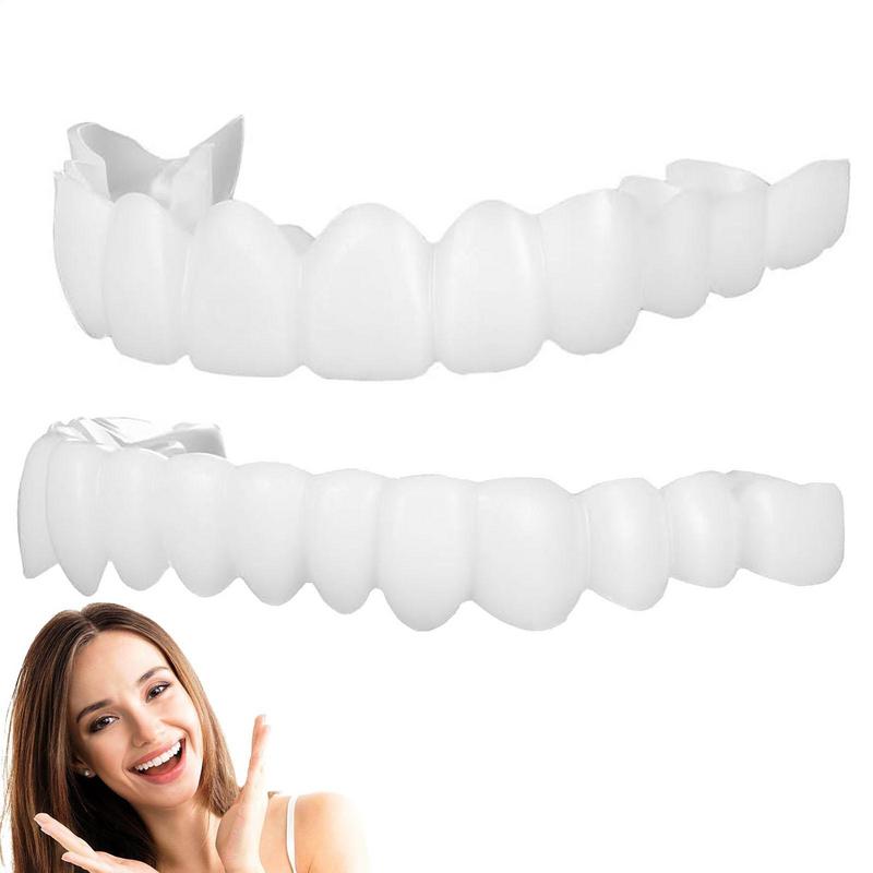 Teeth Whitening Mask - スナップオン歯ベニア、インスタントシリコンスマイルベニア、歯の上部美容用化粧品歯ツール、男性と女性用歯カバー
