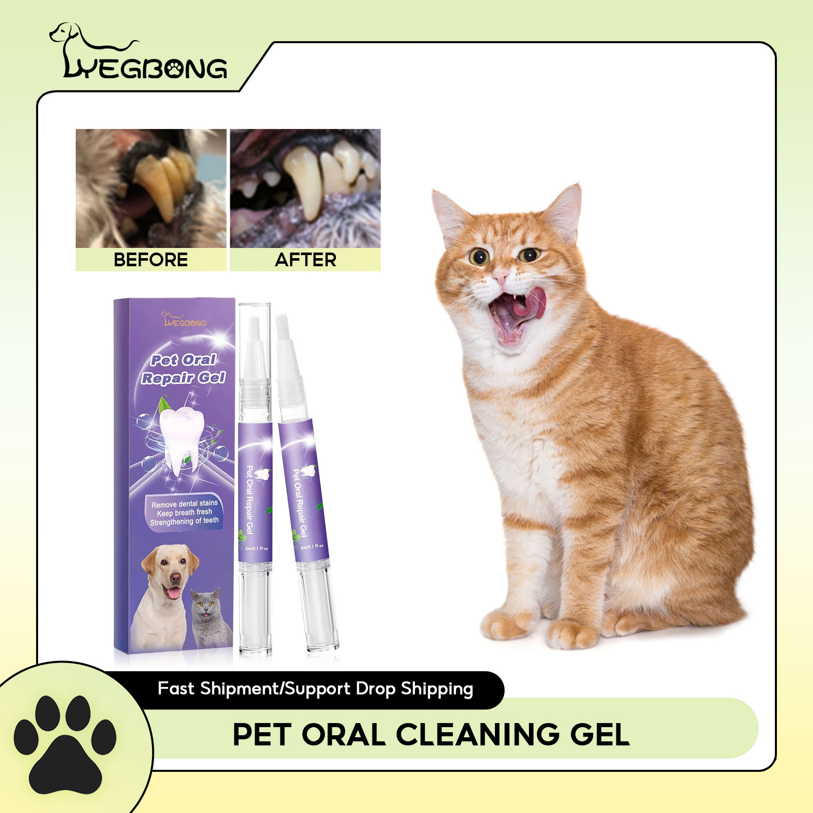 Teeth Whitening Session - ペット口腔修復ジェル子犬歯石除去消臭剤白くする猫犬歯ステインリムーバーガムケアペットの歯のクリーニングジェル