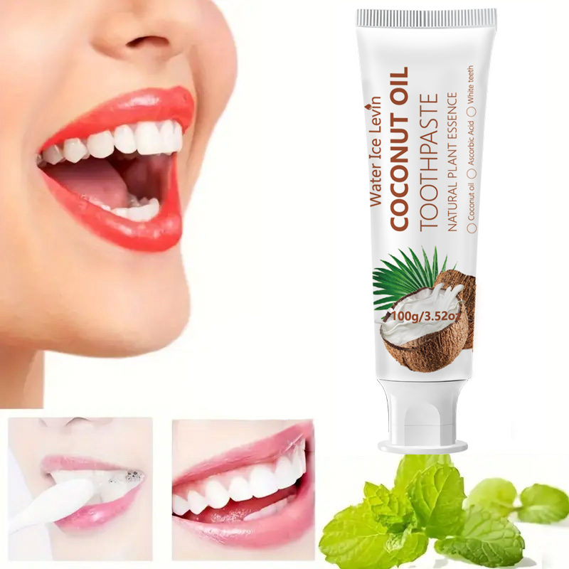 Teeth Whitening With Coconut Oil - ココナッツオイル歯磨き粉 100g 天然植物エキス配合 歯を白くする ディープクリーン フレッシュブレス