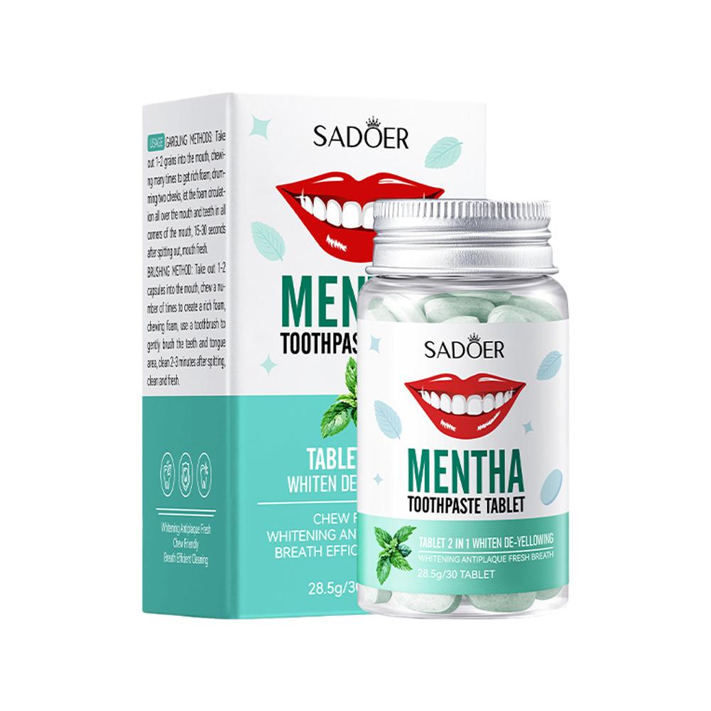 Teeth Whitening Best - ミント固体歯磨き粉タブレットミントフレーバー歯息マウスウォッシュ煙除去悪いホワイトニング新鮮な炭の汚れ