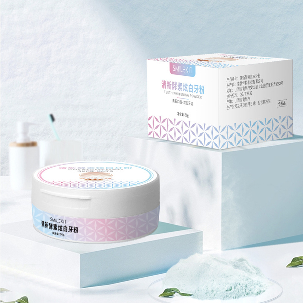 歯のホワイトニングパウダー,2種類の歯のホワイトニング,天然 - Teeth Whitening Enzymes のレビューと価格