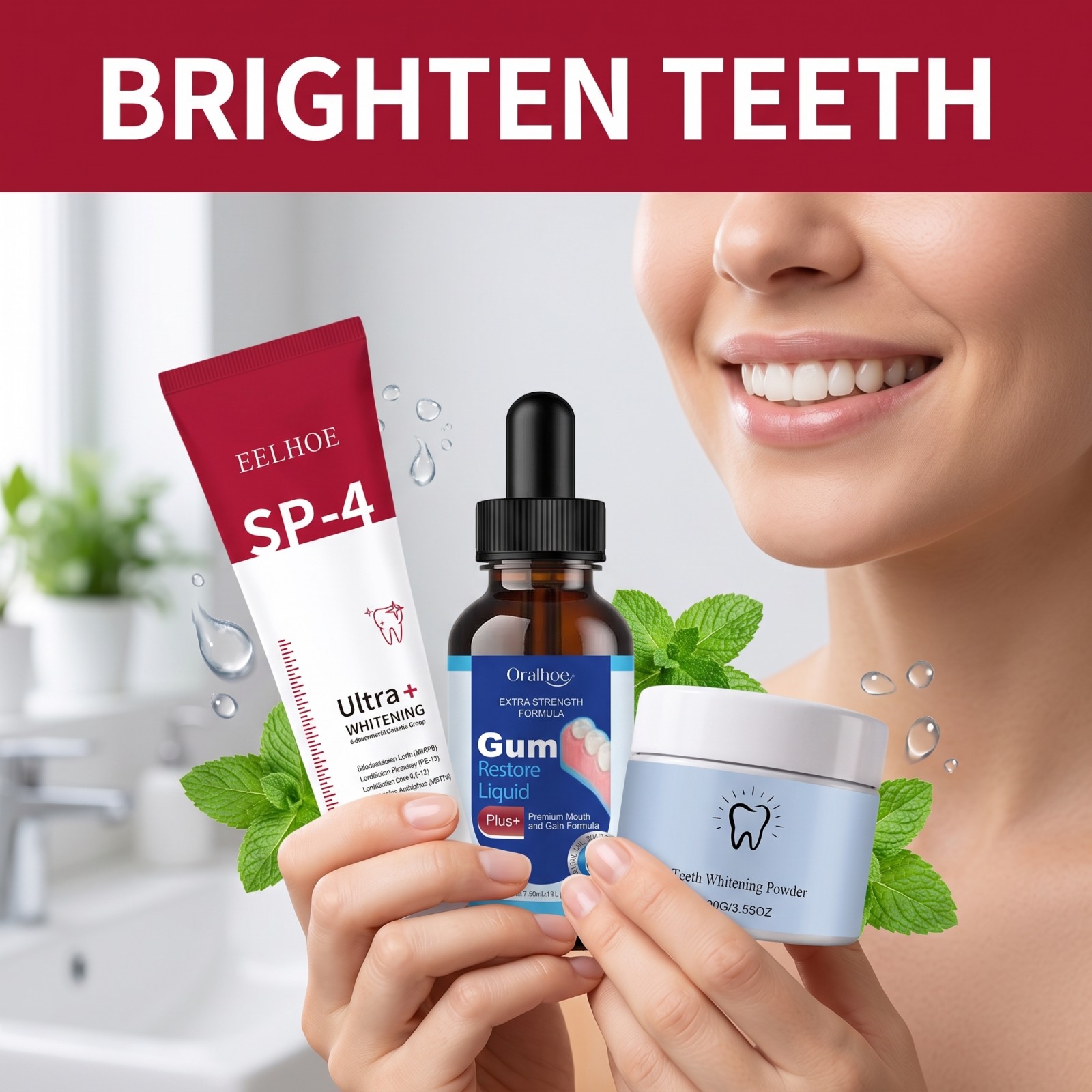 オーラルケアコンボセット ホワイトニング歯磨き粉 マウスウォ - Teeth Whitening Session のレビューと価格