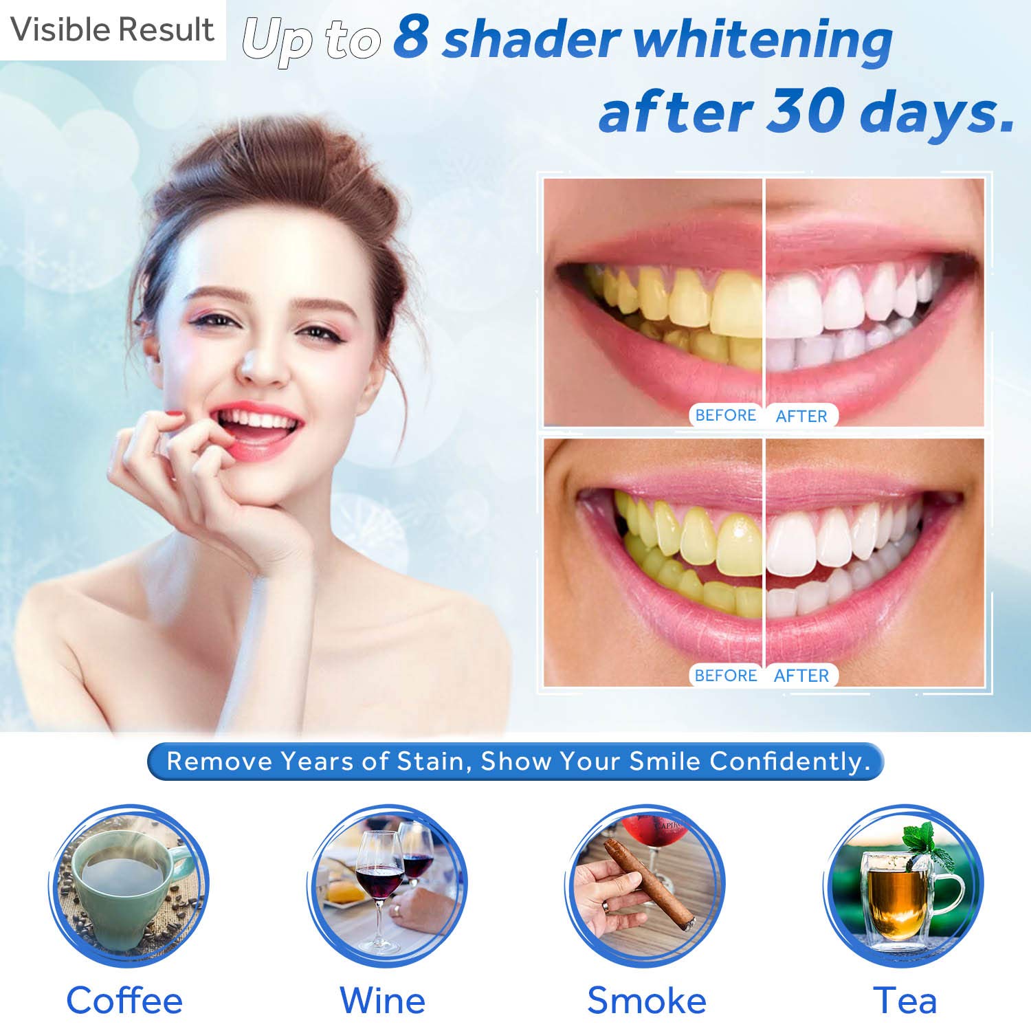 歯のホワイトニングジェル詰め替えシリンジ歯の漂白ジェルインビ - Teeth Whitening Mask のレビューと価格
