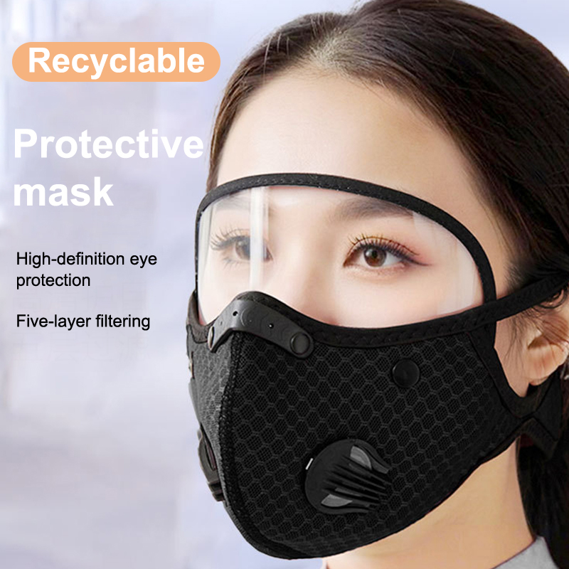 新しいサイクリングフェイスマスクフィルターゴーグル付き防塵マ - Teeth Whitening Mask のレビューと価格