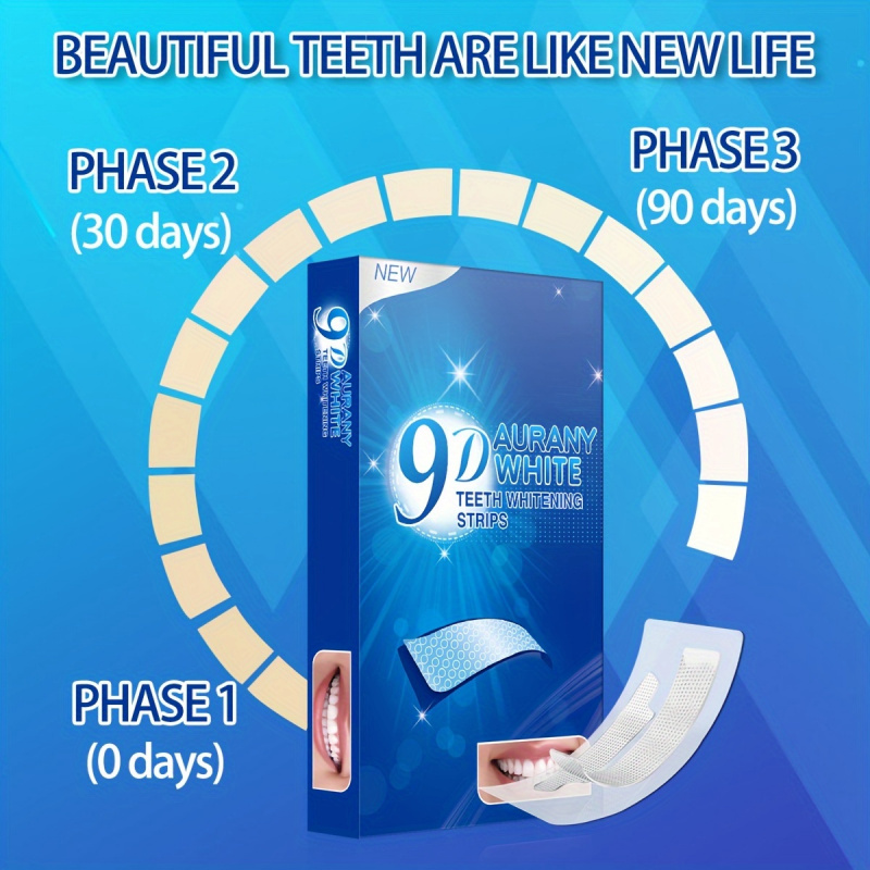 9D Aurany ホワイト歯ホワイトニング ストリップ 2 - Teeth Whitening Session のレビューと価格