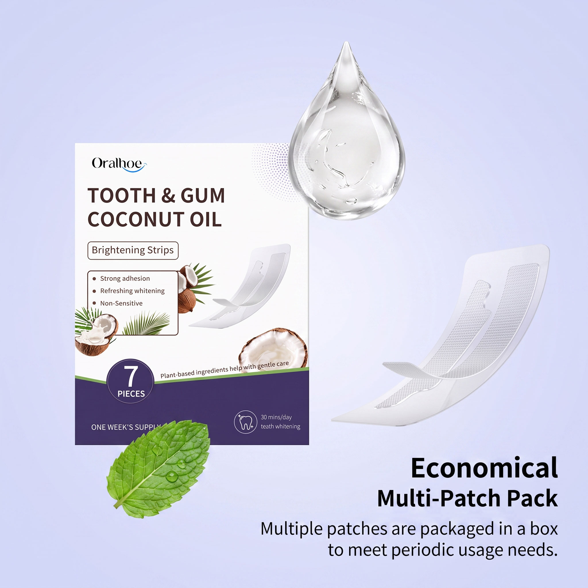 ココナッツオイル歯磨きストリップス フレッシュブレス オーラ - Teeth Whitening With Coconut Oil のレビューと価格
