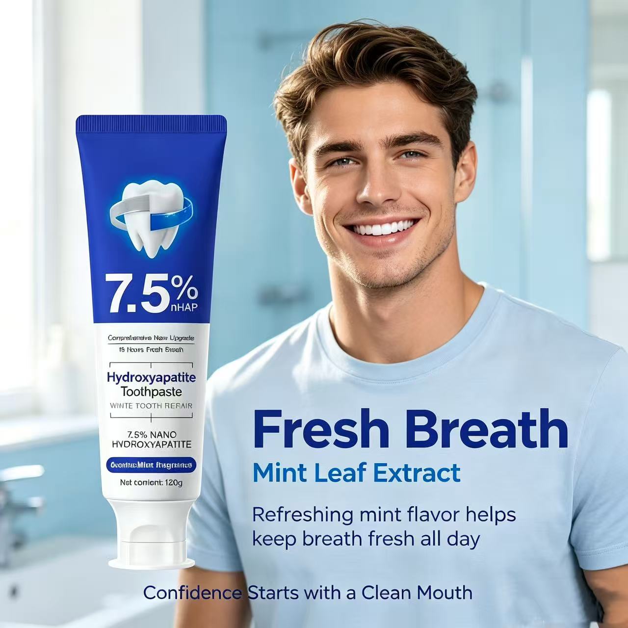 7.5%ナノハイドロキシアパタイト歯磨き粉、コーヒー・紅茶の - Teeth Whitening Best のレビューと価格