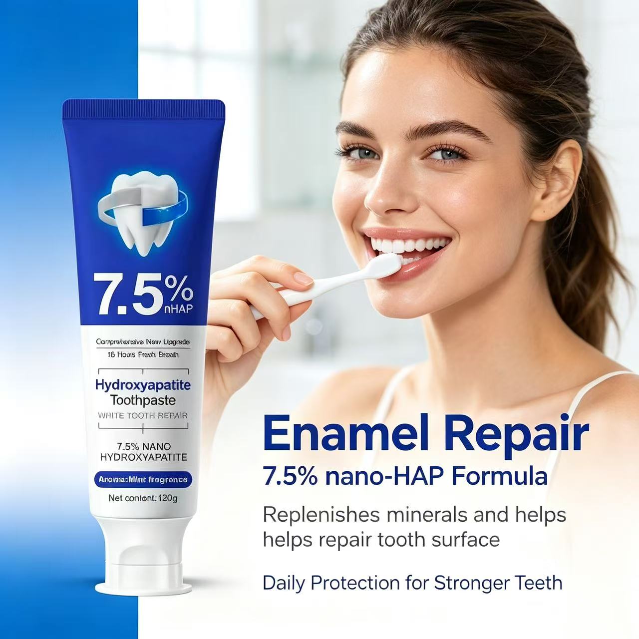 7.5%ナノハイドロキシアパタイト歯磨き粉、コーヒー・紅茶の - Teeth Whitening Best のレビューと価格