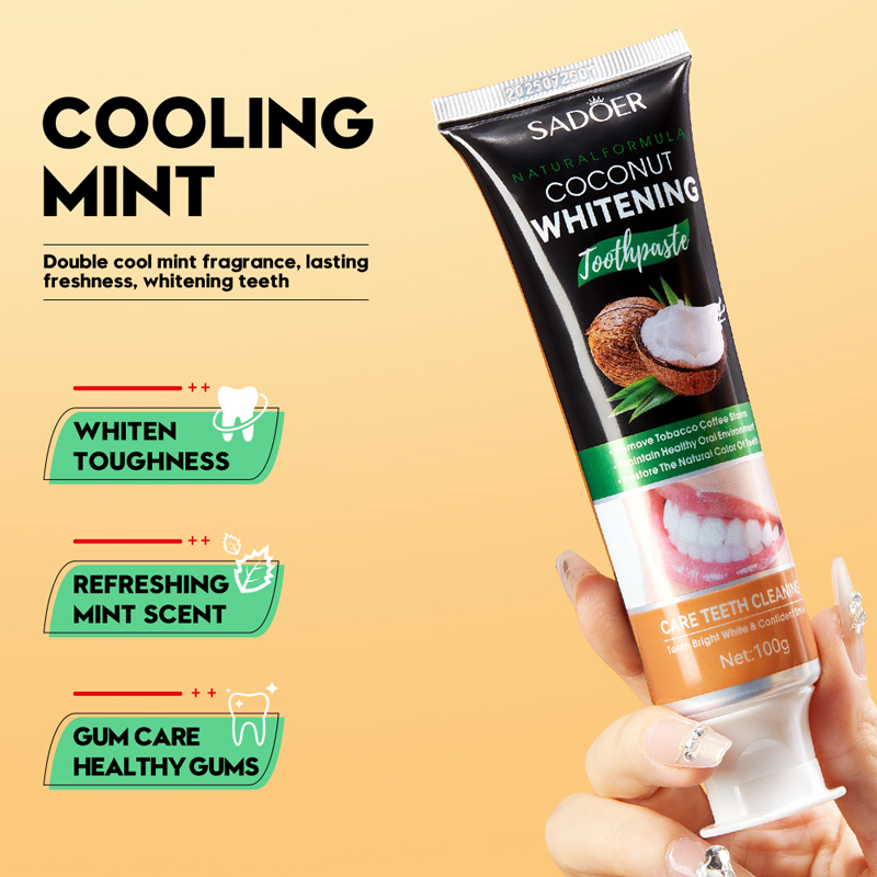 SADOER ココナッツオイル歯ホワイトニング歯磨き粉、エナ - Teeth Whitening With Coconut Oil のレビューと価格