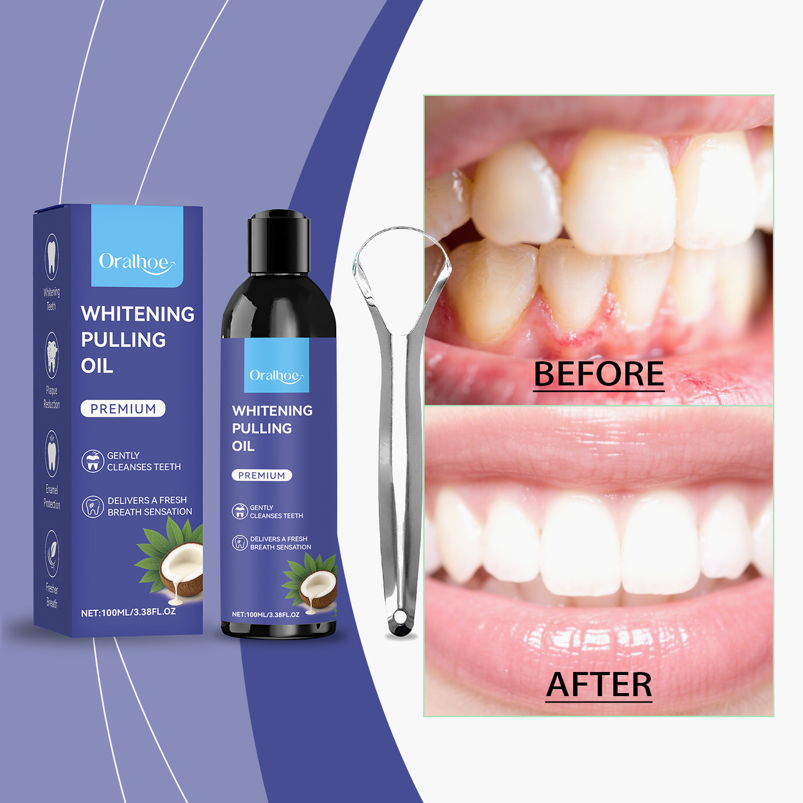 ペパーミントココナッツオイルプルリングマウスウォッシュ（ミン - Teeth Whitening With Coconut Oil のレビューと価格