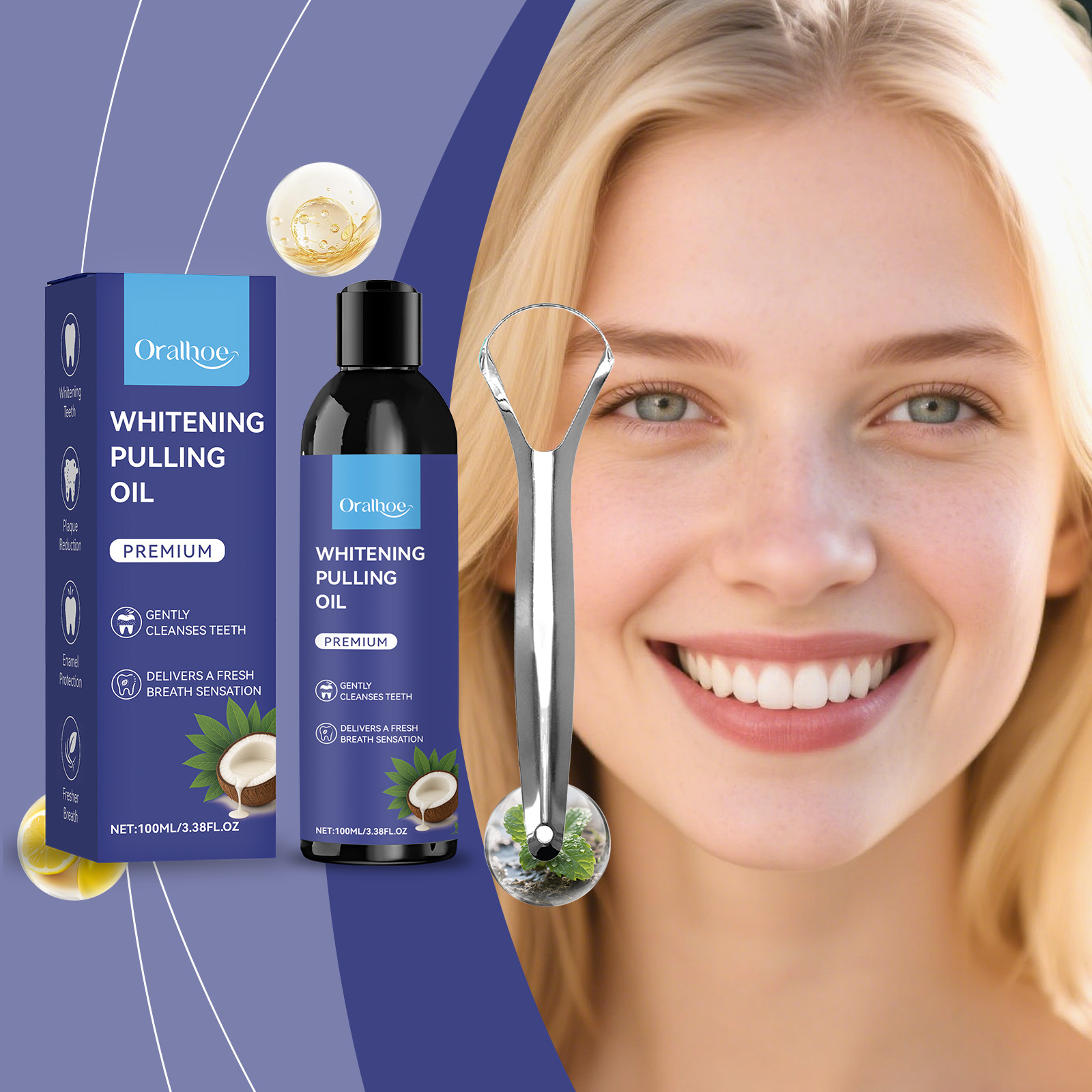 ペパーミントココナッツオイルプルリングマウスウォッシュ（ミン - Teeth Whitening With Coconut Oil のレビューと価格