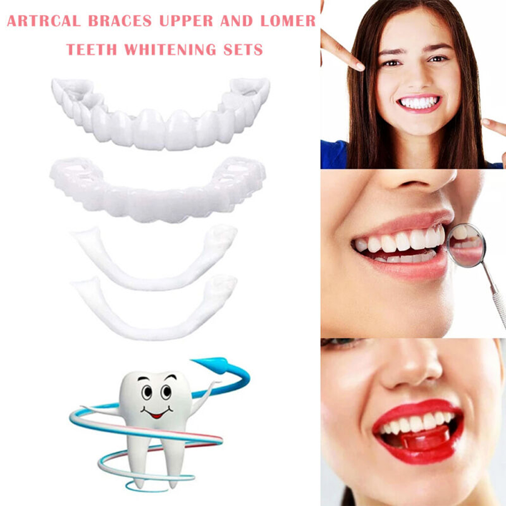 4-6 ペア上顎 & 下顎入れ歯入れ歯歯入れ歯ケア快適な歯を - Teeth Whitening Mask のレビューと価格