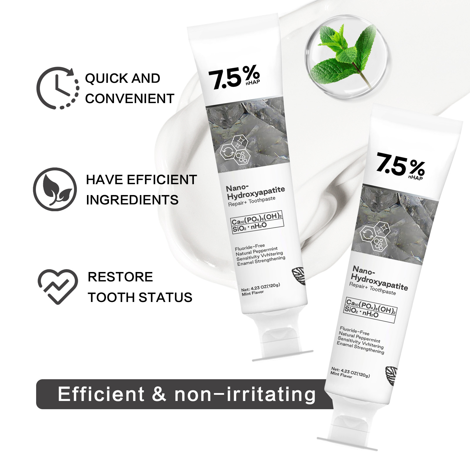 ナノハイドロキシアパタイト歯磨き粉、コーヒー・紅茶の染み抜き - Teeth Whitening Best のレビューと価格