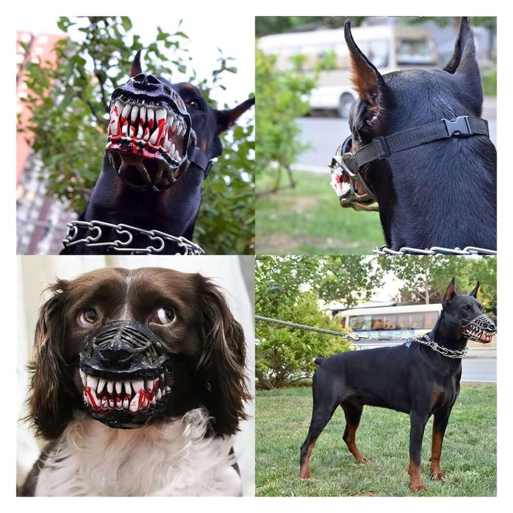不気味なラテックス製の怖い犬用マズル、柔軟でリアルな歯付き犬 - Teeth Whitening Mask のレビューと価格