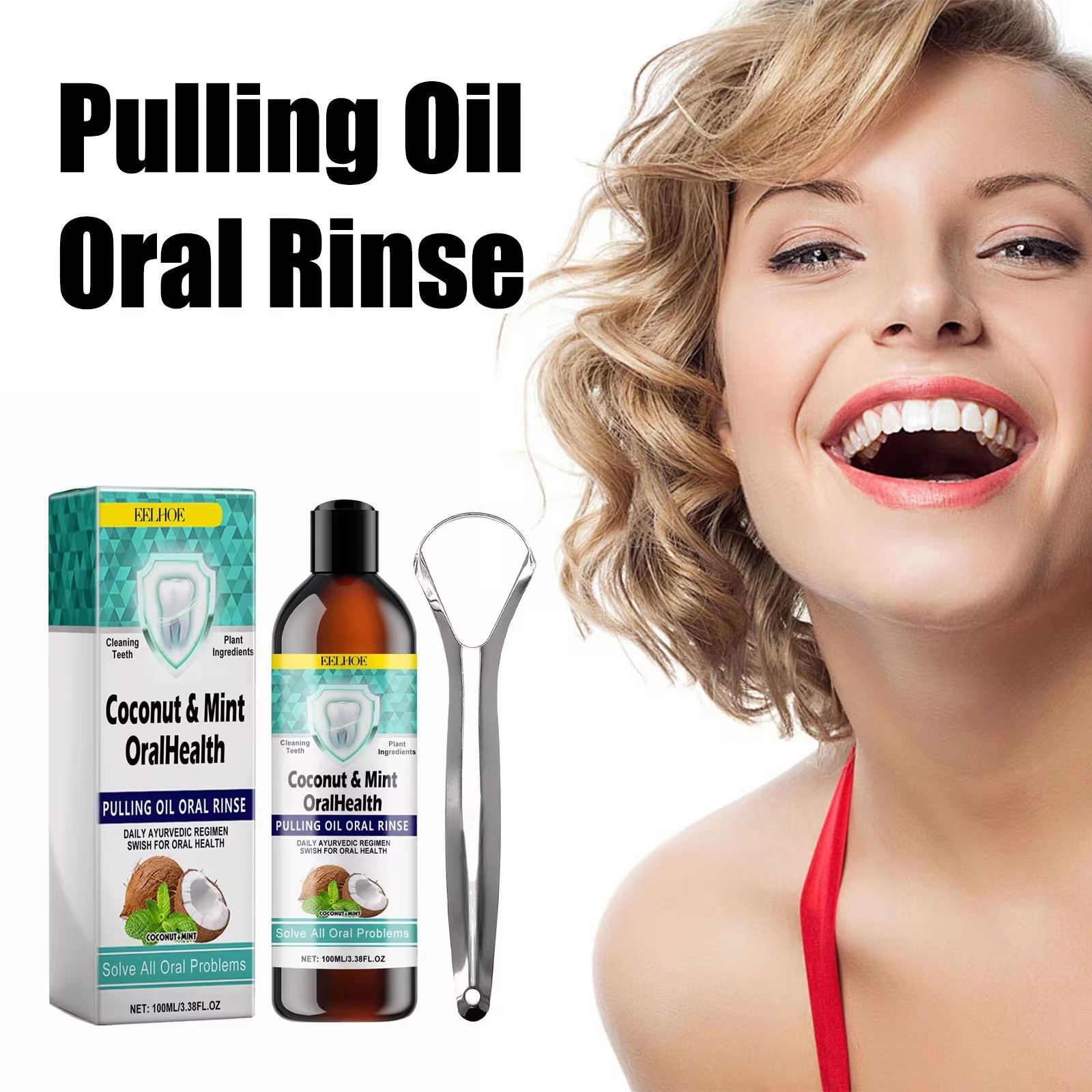 EELHOE ミントココナッツオイルプルうがい薬歯のクリーニ - Teeth Whitening With Coconut Oil のレビューと価格