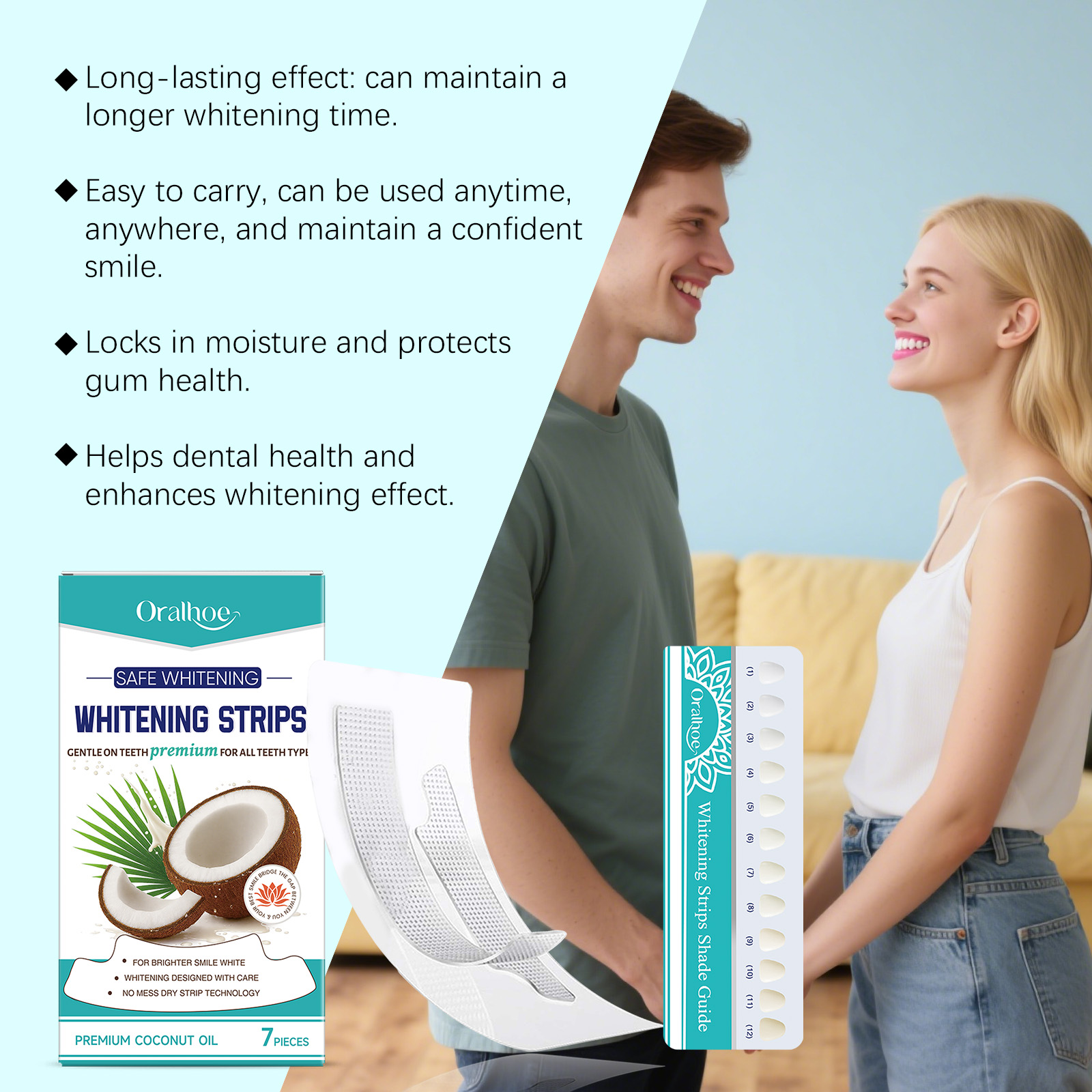 ココナッツオイル歯のホワイトニングストリップ 7 パック 優 - Teeth Whitening With Coconut Oil のレビューと価格