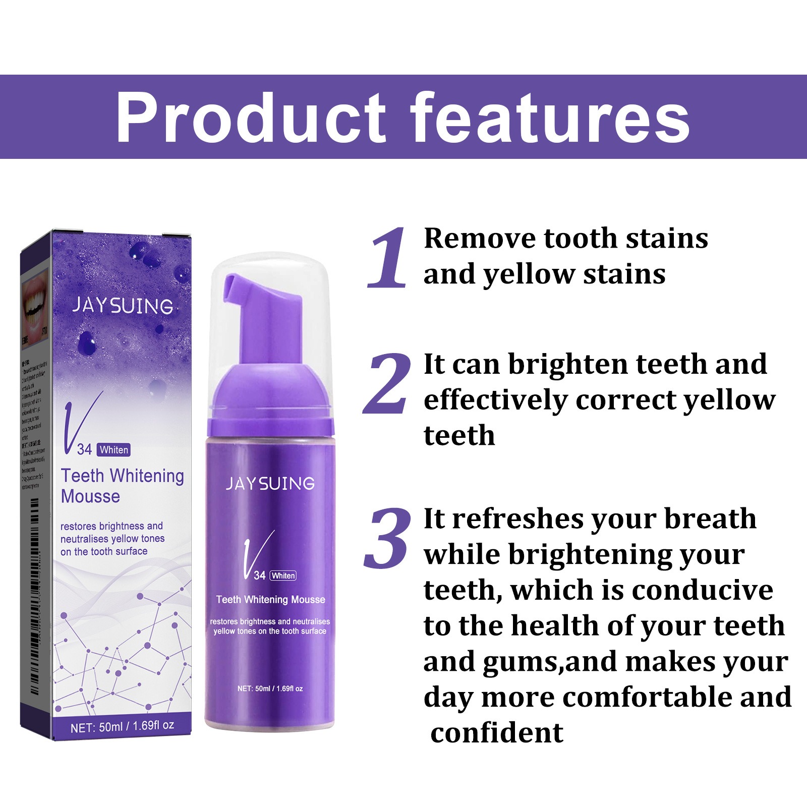 V34-歯磨き粉,効果的な輝き,歯の除去,深い黄色の汚れの除 - Teeth Whitening Best のレビューと価格