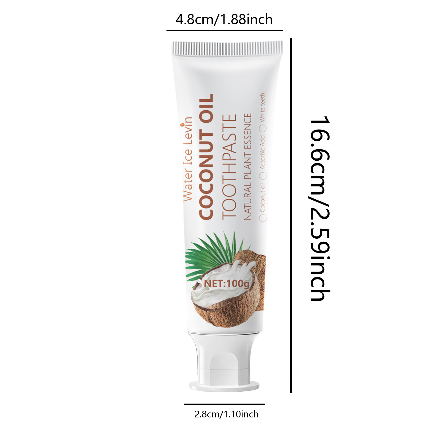 100g ココナッツオイル配合のホワイトニング歯磨き粉、口臭 - Teeth Whitening With Coconut Oil のレビューと価格