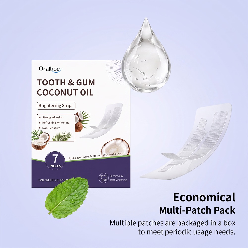 7枚入り歯茎用ココナッツオイルブライトニングストリップ 7日 - Teeth Whitening With Coconut Oil のレビューと価格