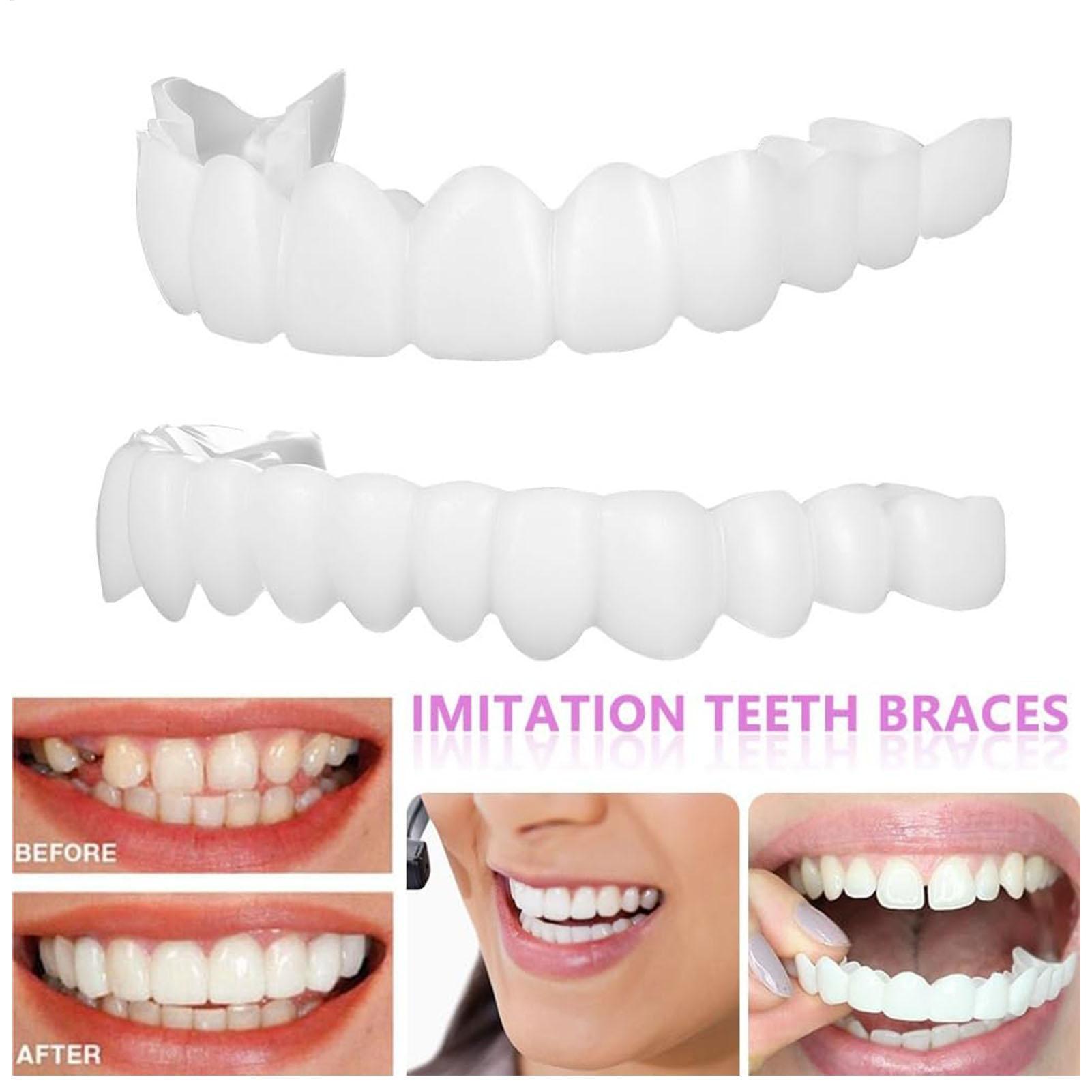 2 個男性女性一時的な歯ベニア上部下部ベニア歯一時的な笑顔改 - Teeth Whitening Mask のレビューと価格
